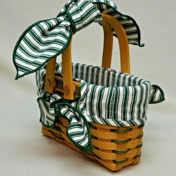 Longaberger 1998 Green Picture Perfect Sweetheart Series Basket Combo - Picture 6 of 15